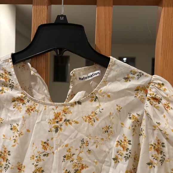 Reformation Beckett floral-print organic cotton-blend mini dress - Picture 3 of 5